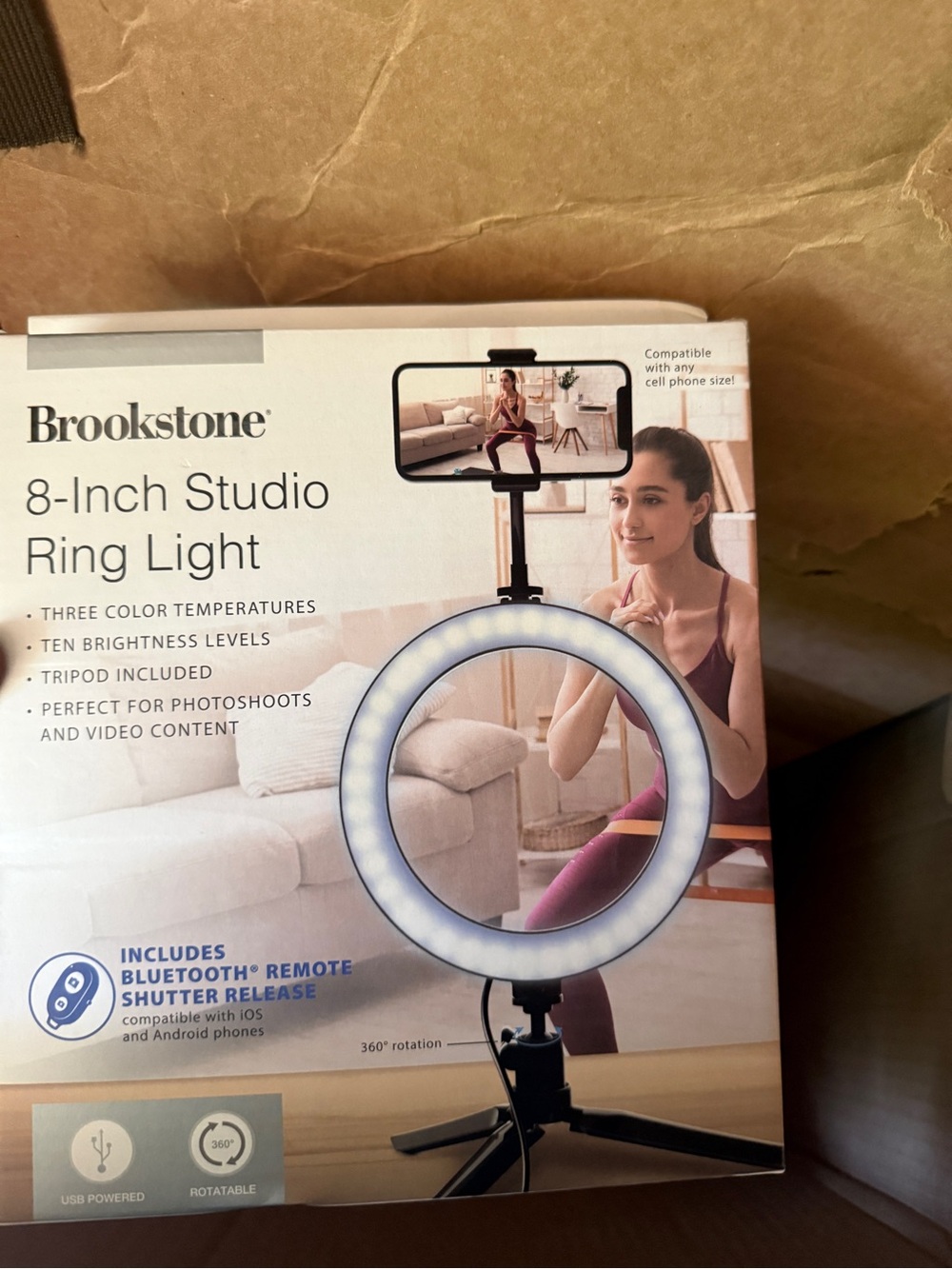 Brookstone 8-Inch Studio Ring Light